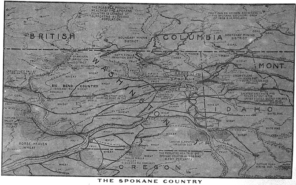 Map Spokane Country